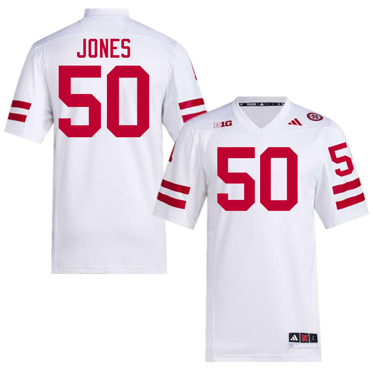 Nebraska Cornhuskers #50 Christian Jones College Football Jerseys Stitched-White Nebraska Cornhuskers #50 Christian Jones College Football Jerseys Stitched-White